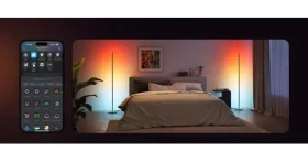 Govee H8076 SMART Corner Floor Lamp čierna / Stojacia lampa / RGBICWW / 1000 lm / BT / Wi-Fi (H8076C13)