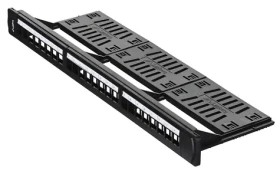 Lanberg PPKS-1124-B čierny / Patch panel / 24 portov / RJ-45 / 1U / 19" (PPKS-1124-B)