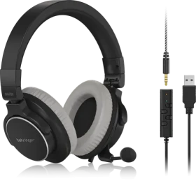 Behringer BH470U čierna / Slúchadlá s mikrofónom / 2.5m / USB / 3.5mm + 6.3mm (27000929)