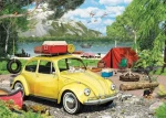 EUROGRAPHICS Puzzle v plechovej krabičke Volkswagen Chrobák v kempe