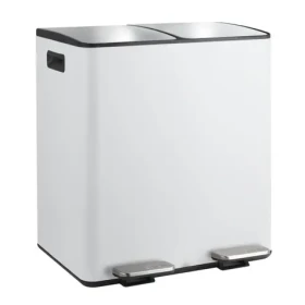 Spirella ALIYA pedálový odpadkový kôš na triedený odpad 2 x 20 L matná biela / oceľ (7610583294784)