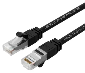 Lanview CAT6a U/UTP 10m čierna / Sieťový kábel / LSZH / RJ-45 / PoE (LV-UTP6A10B)