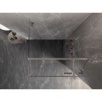 MEXEN/S - Lunar T sprchovací kút dvere krídlové pravá 110 x 110, transparent, nikel kartáčovaný 834T-110-110-97-00-P