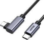 Unitek Kábel USB-C 90° / Kábel / USB-C (M) - USB-C (M) / 3 m / PD 100W (C14123BK-3M)