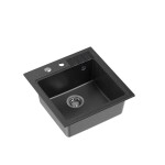 Dřez Quadron PETER110 černá nerez elem HCQP5052CZK PETER110BLNRZ
