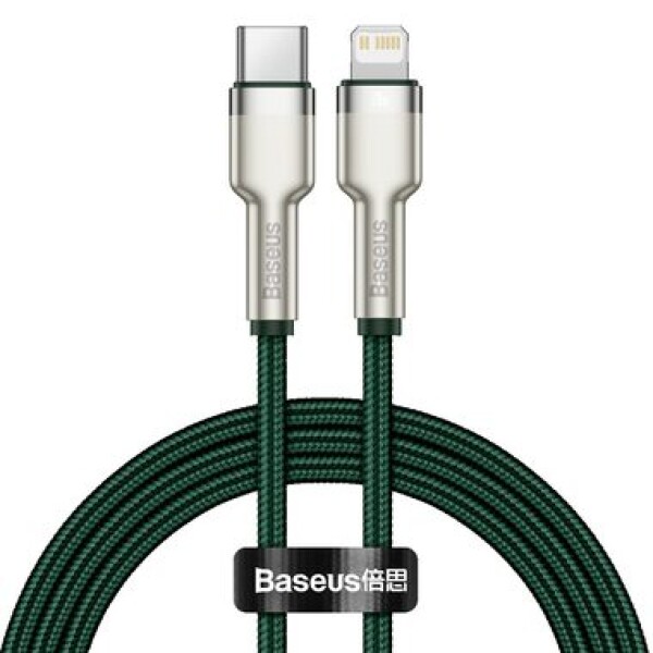 Baseus CATLJK-A06 Kábel USB-C (M) - Lightning (M) 1 m zelená / 20W (CATLJK-A06)