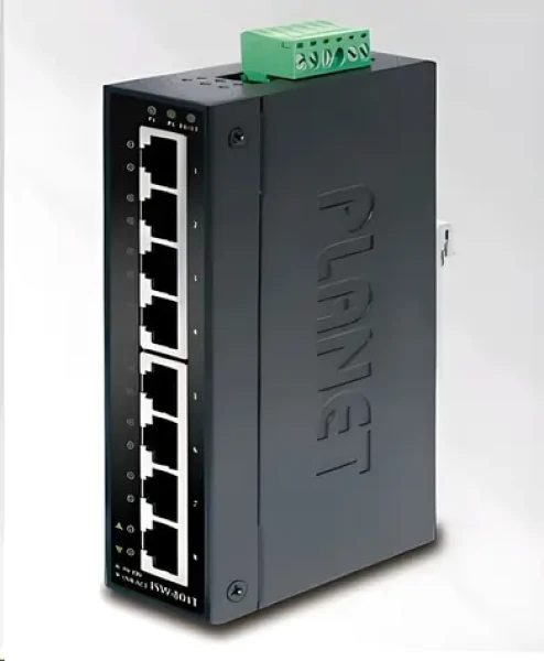 Planet IGS-801T / Switch priemyselný / 8x 1Gb RJ-45 / Unmanaged / DIN / IP30 / -40 až 75 °C (IGS-801T)