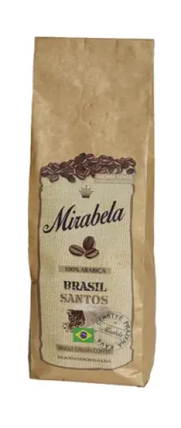 Mirabela Brasil Santos 100% Arabika 225 g / Zrnková káva / 100% Arabica (8595631700549)