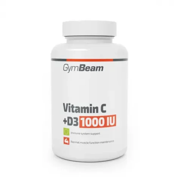 Vitamín C + D3 1000 IU - GymBeam (90 kaps.) (35998-1-90tab)