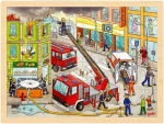GOKI Drevené puzzle Hasiči