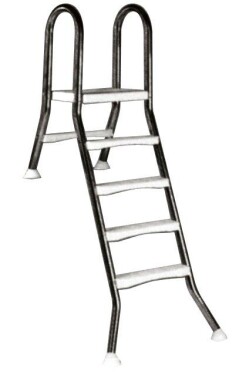 Flexinoxpool Nerezový rebrík ESP pre nezapustené bazény, 4+1 stupeň, pre bazény 1,2 m výšky, AISI 304