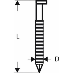 Clipped head strip nail SN34DK 50R 2.8 mm, 50 mm, bright, grooved 3000 ks Bosch Accessories 2608200014 Rozmery (d x š) 50 mm x 2.8 mm; 2608200014