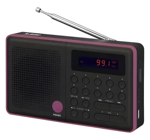 Prenosné rádio Pliszka čierne / Rádio / FM / USB (PLISZKA)