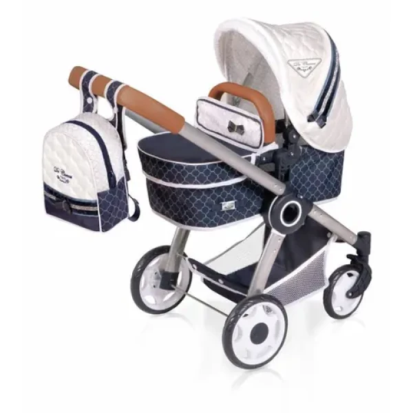DeCuevas Skladací kočík pre bábiky 3 v 1 s batôžkom TOP Collection 2020 - 70 cm