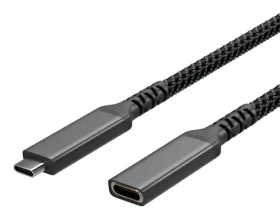 Sconn USB-C (M) - USB-C (F) 0,5 m / Predlžovací kábel / USB 3.2 / PD / textilné opletenie (FL31-74003)