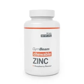 Zinok, tablety na cmúľanie - GymBeam (malina, 60 tab.) (110194-1-60tab-raspberry)