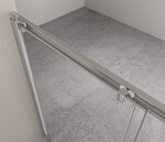 CERANO - Trojstenný sprchovací kút Varone LINE UL/P - 6 mm - chróm, transparentné sklo - 100x90x195 - posuvný CER-DY505-90133