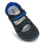 Chlapčenské sandále Barefoot PADY DENIM, protéza, tmavomodré - 21