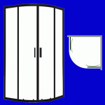 Laveo - Desna - štvrťkruhový sprchovací kút 80x80 cm JKD_786Z
