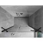 MEXEN/S - Mist-H sprchové dvere krídlové pravé 160, transparent, čierna 8A5-160-001-70-00-P