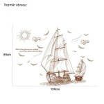 Veselá Stena Samolepka Pirátske plachetnice