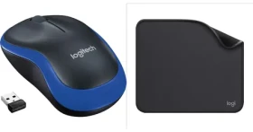 Logitech M185 modrá + Studio Series grafitová / Sada / Bezdrôtová optická myš + príslušenstvo