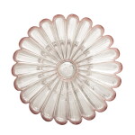 Bloomingville Sklenená miska na podstavci Nalu Rose Glass