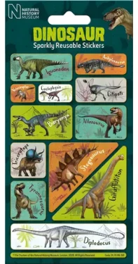Trblietavé samolepky Dinosaury