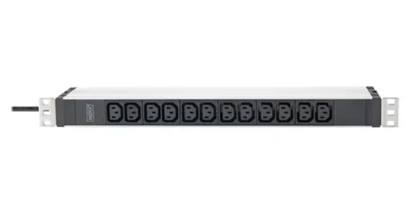Digitus PDU DN-95426 čierna / Zásuvková lišta / 19" / 1U / 12x C13 / 16 A / 2 m (DN-95426)