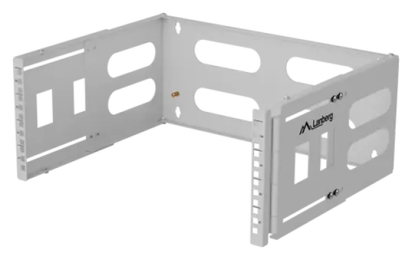 Lanberg šedá / Sklopný nástenný rám / 19" / 4U / 497 x 400/240 mm (FB01-5404-10S)