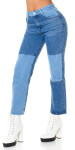 Trendy Patchwork Look Boyfriend Jeans denimblue