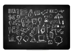 2x3 Qboard Magnetická tabuľa čierna / bezrámová / matný povrch / 87 x 57 cm