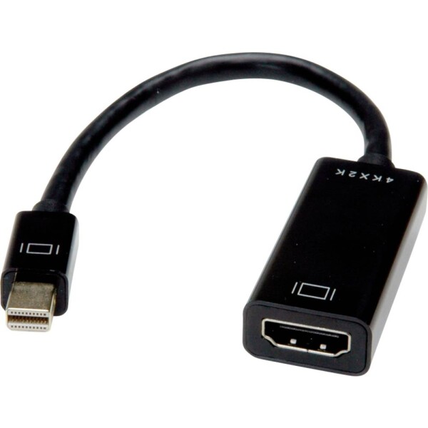 Value Mini-DisplayPort / VGA káblový adaptér Mini DisplayPort konektory, VGA pólové zásuvka 0.15 m čierna 12.99.3143 Kábel DisplayPort; 12.99.3143