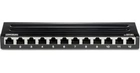 Trendnet TC-P12C6AS čierny / Patch panel / 12 portov / Cat6a tienený / 10" / 0,5U (TC-P12C6AS)