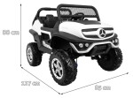 Mamido Detské elektrické auto Buggy 4x4 Mercedes-Benz Unimog biele