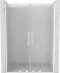 MEXEN/S - Velar Duo posuvné sprchové dvere 140, dekor, biela 871-140-000-32-20