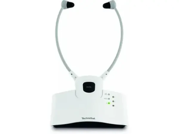 TechniSat STEREOMAN ISI 3 biela / bezdrôtové slúchadlá / 2.4GHz / dokovacia stanica (V070M)