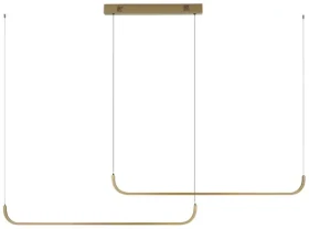 Immax NEO PATTINI SMART zlatá / Závesné svietidlo dvojité / 160-280cm / 53W / 3640lm / Zigbee 3.0 TUYA (07228L)