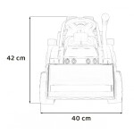 Mamido Detský elektrický traktor G320 s radlicou modrý