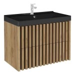 Kúpeľňová skrinka s umývadlom SAT Delano 80x46 cm dub mat DELANO80ZDCUMB DELANO80ZDCUMB