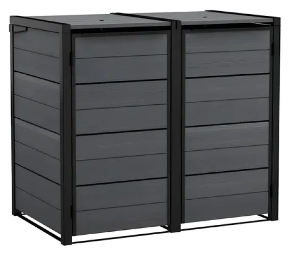 Keter Hide Away šedá / Záhradný box na popolnice / 2× 240 l (261887)