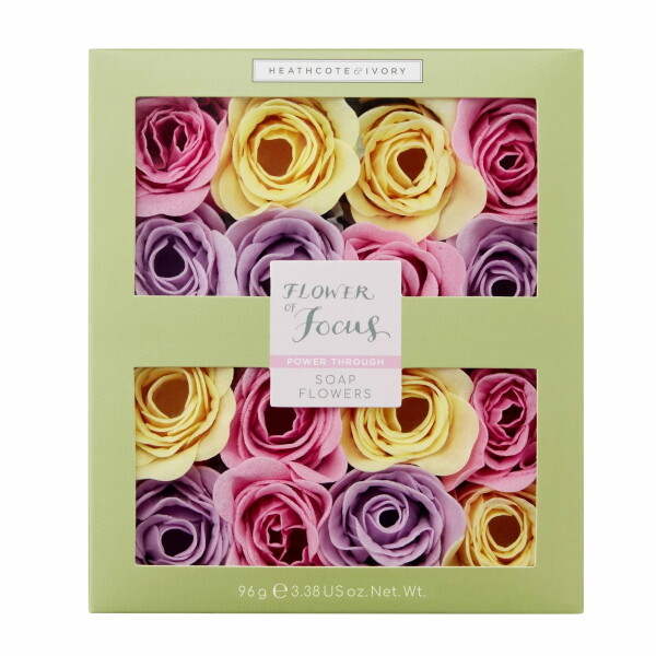 Mýdlové květy do koupele Heathcote & Ivory Flower of Focus rozmarýnpomeranč a bergamot96 g