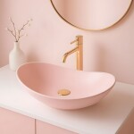 REA - Umývadlo na dosku ROYAL Powder Pink Matt 61x35 REA-U6374