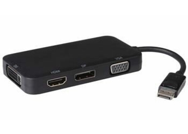 PremiumCord adaptér DisplayPort - DP + HDMI + DVI + VGA / 1080p / 4K * 2K (kportad16)