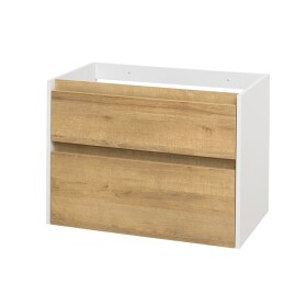 Mereo Opto, kúpeľňová skrinka 81 cm, biela/dub Riviera CN931S