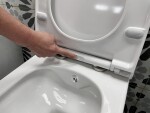 SAPHO - AVVA CLEANWASH závesná WC misa s bidet. spŕškou, Rimless, 35,5x53cm, biela 100312