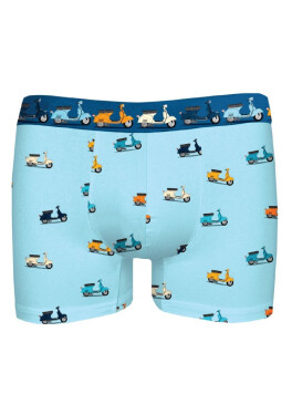 Pánske boxerky JOHN FRANK JFBDWPMOD507 Mini skúter XXL Sv. modrá