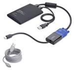 StarTech Crash Cart adaptér VGA a Mini DisplayPort čierna / KVM konzolový adaptér / max. 1920 x 1200 px / USB (NOTECONS02-VGA-MDP)