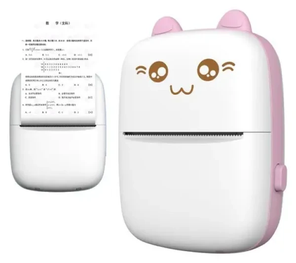 Hurtel HURC9 Kitty Mini ružová / Mobilná termotlačiareň / Bluetooth / aplikácie
