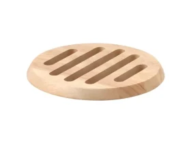 Continenta Podložka guľatá gumovník / Podložka / O 20 x 1,5 cm / gumovníkové drevo (C3137)